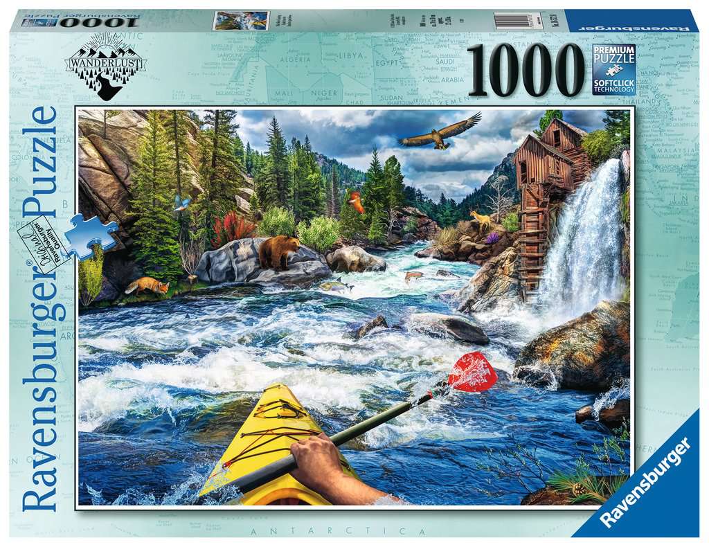 Whitewater Kayaking 1000-Piece Puzzle Old