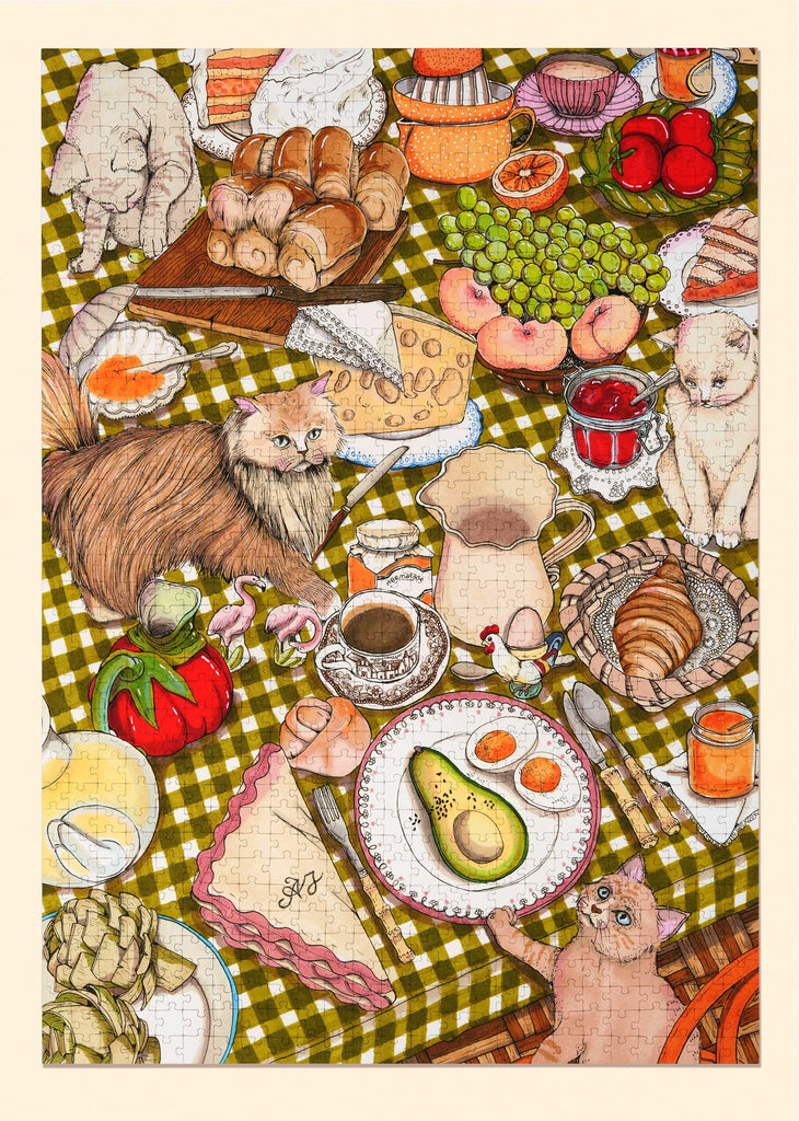 Brunch and Cats 1000-Piece Puzzle