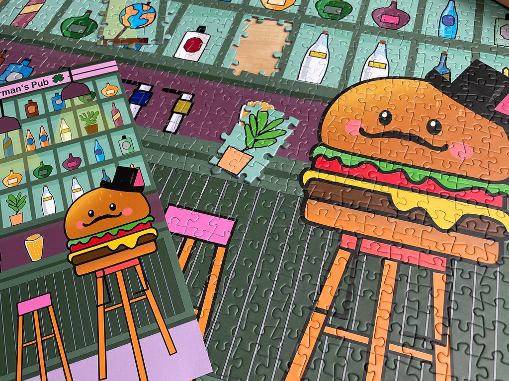 Mr. Burger - The Burgerman's Pub 1000-Piece Puzzle DAMAGED