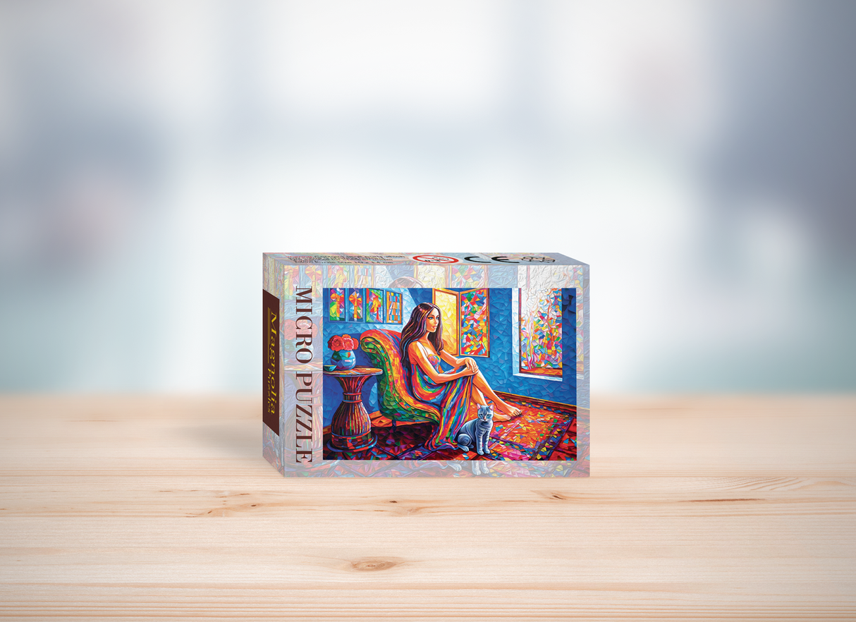 Woman with Cat - Casse-tête de 99 pièces