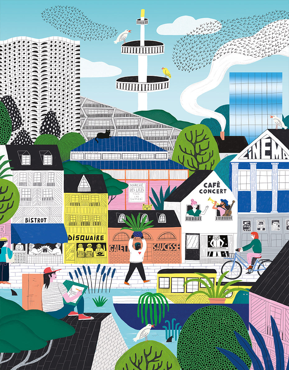 Rennes City - Casse-tête de 1000 pièces