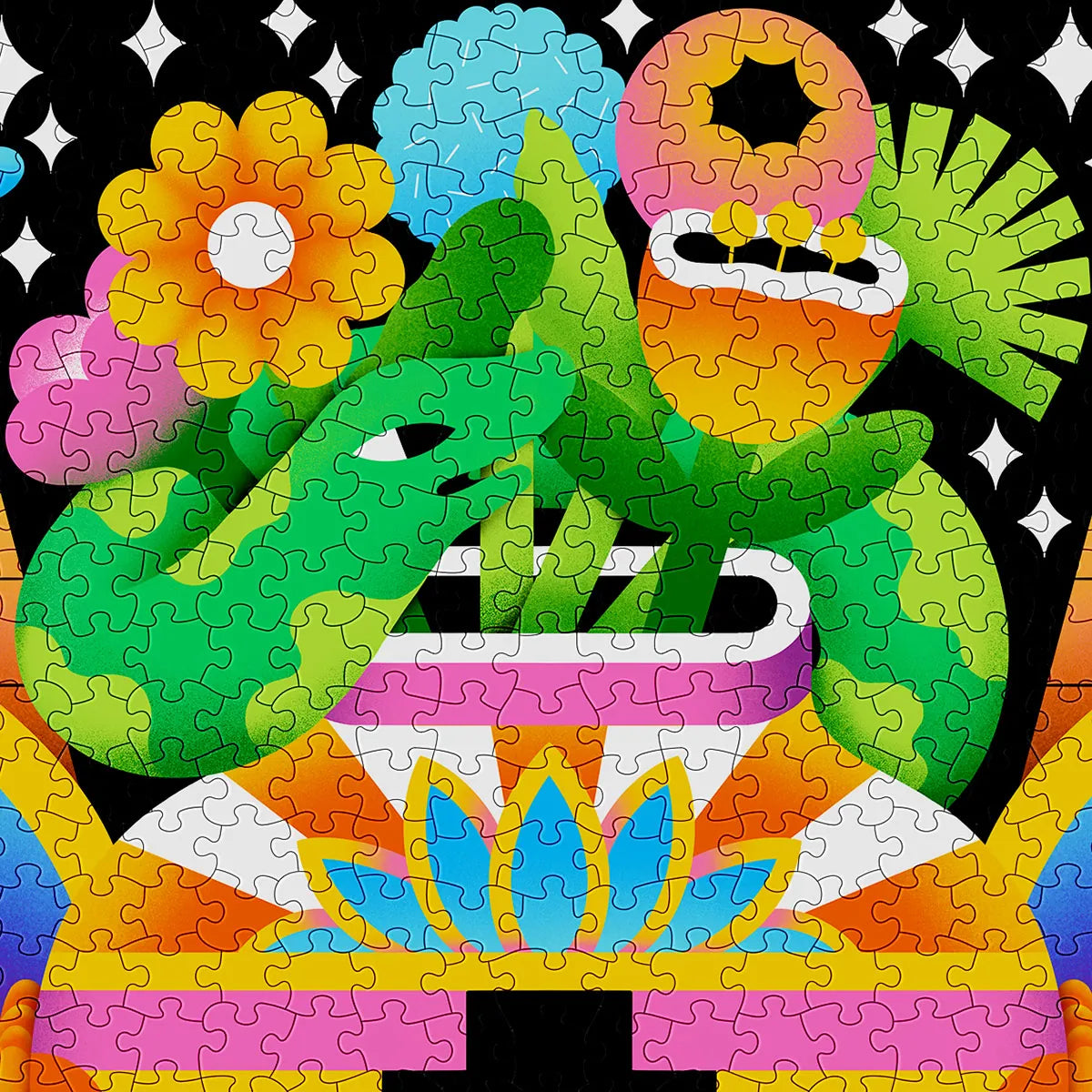 Lotus (Coupe Aléatoire) - Casse-tête de 1000 pièces