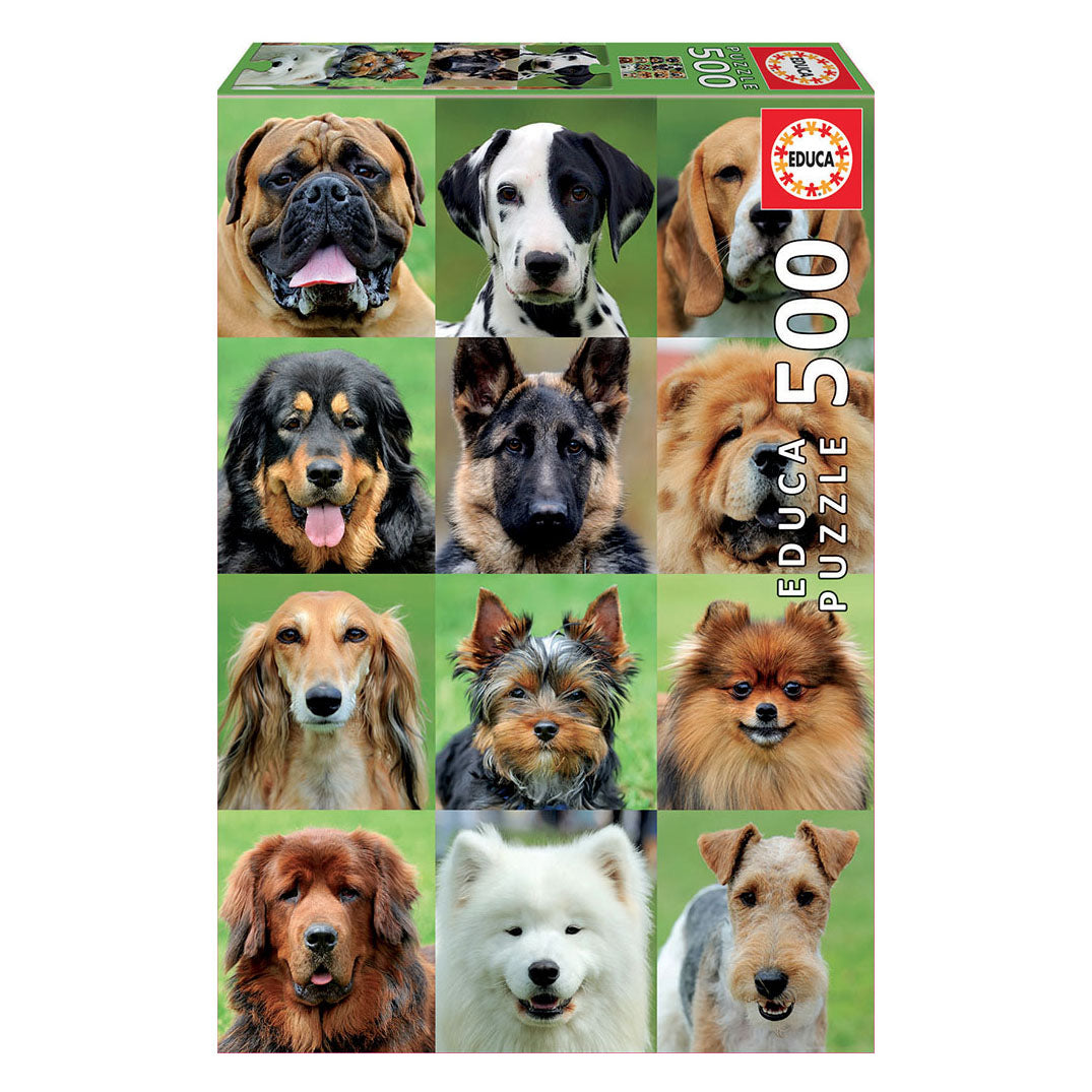 Collage chiens - Casse-tête de 500 pièces