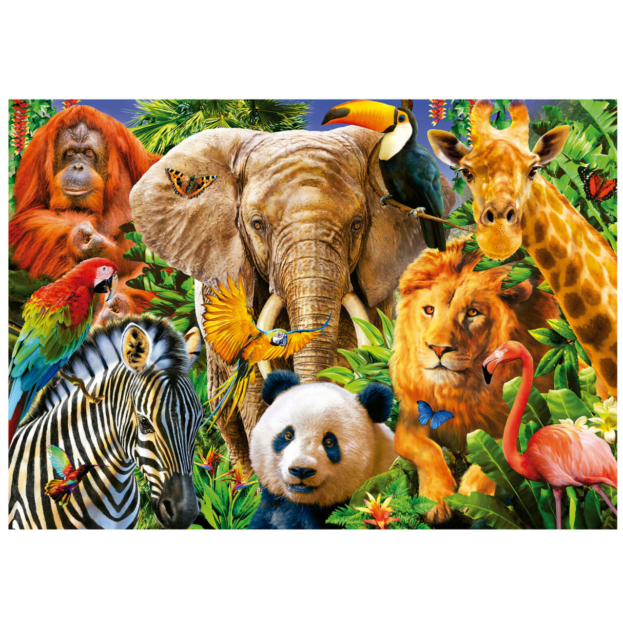 Wild Animal Collage 500-Piece Puzzle