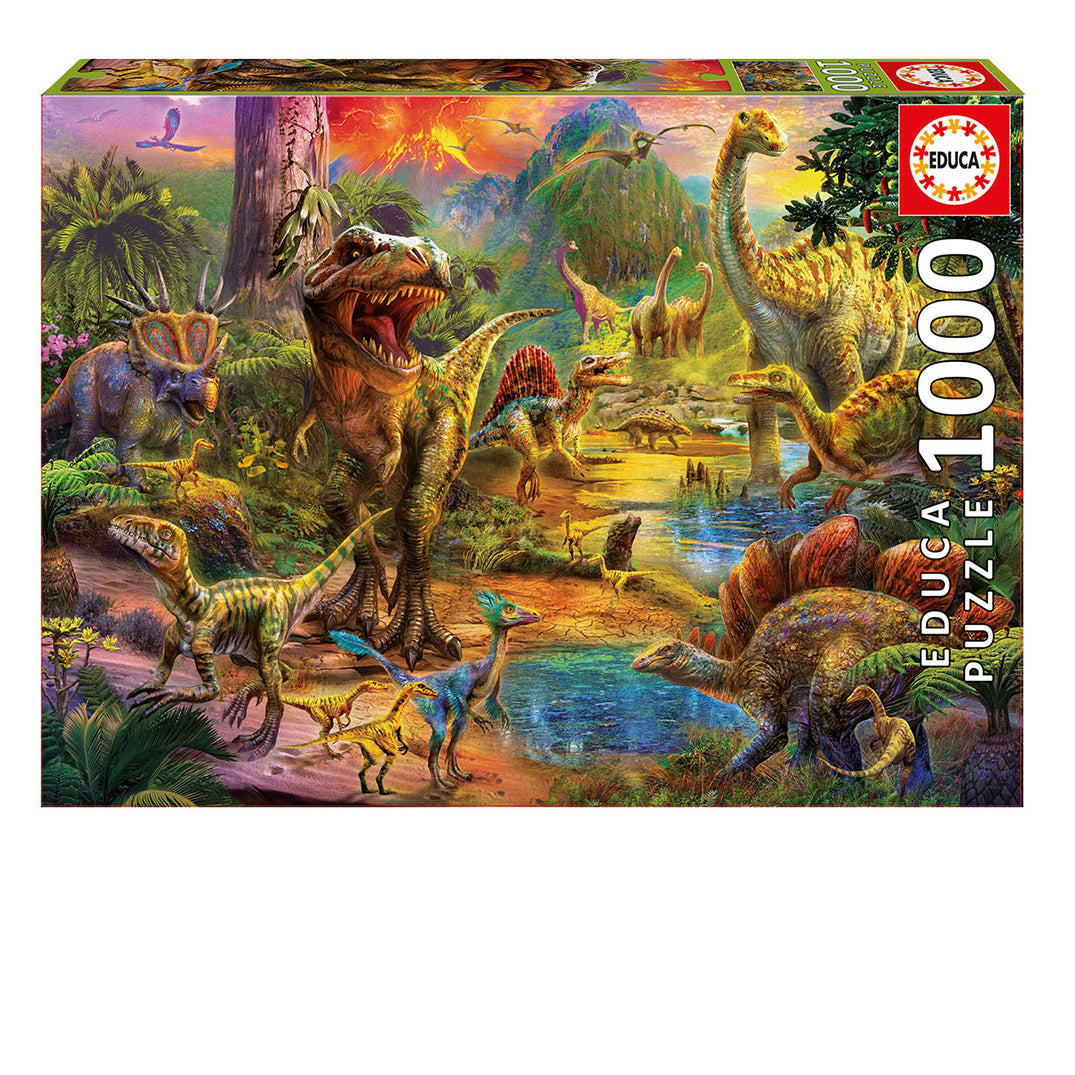 Landscape of Dinosaurs 1000-Piece Puzzle