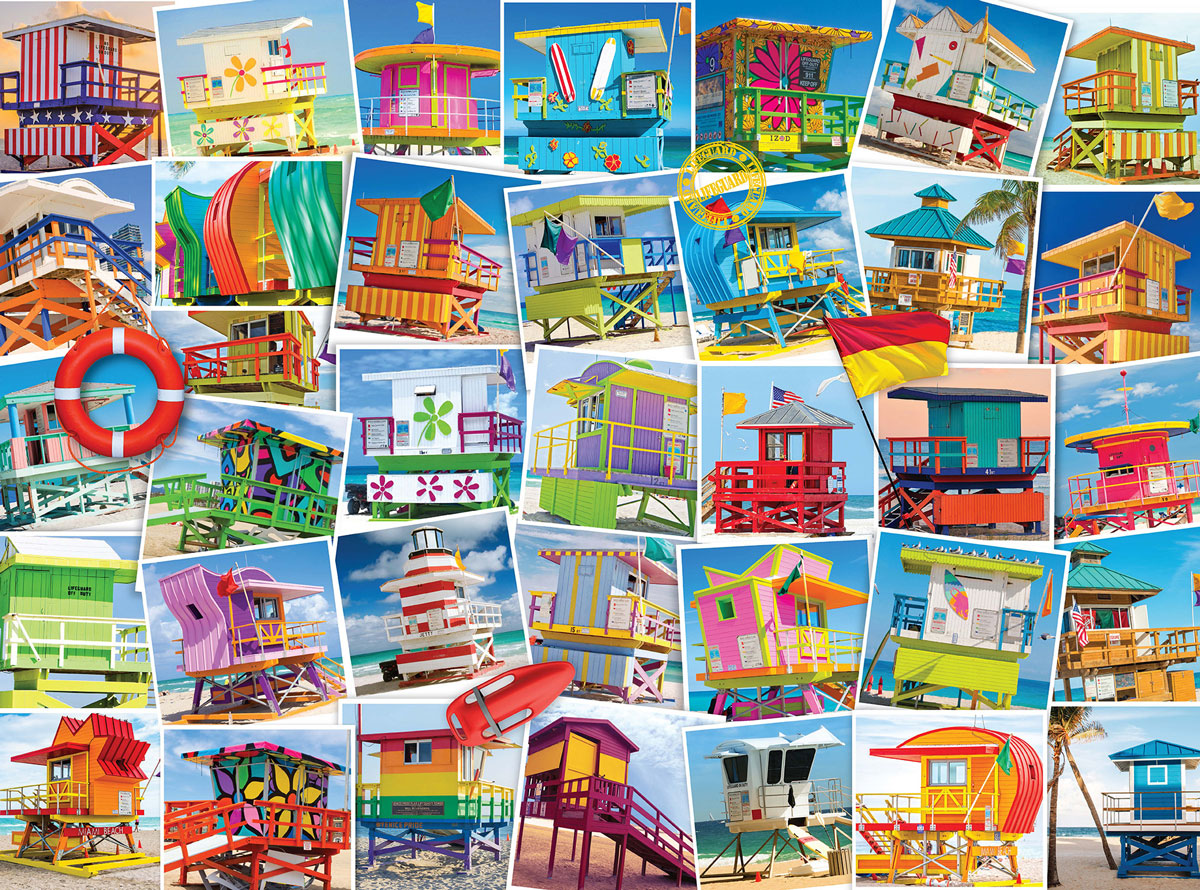 Lifeguard Towers 1000-Piece Puzzle