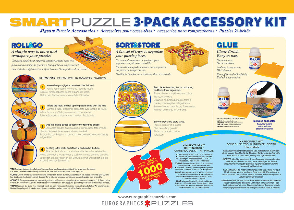 Smart Puzzle 3-pack Accessory Kit, Sort and Store Puzzle Kit,roll &  Go,jigsaw Puzzle Accessories 
