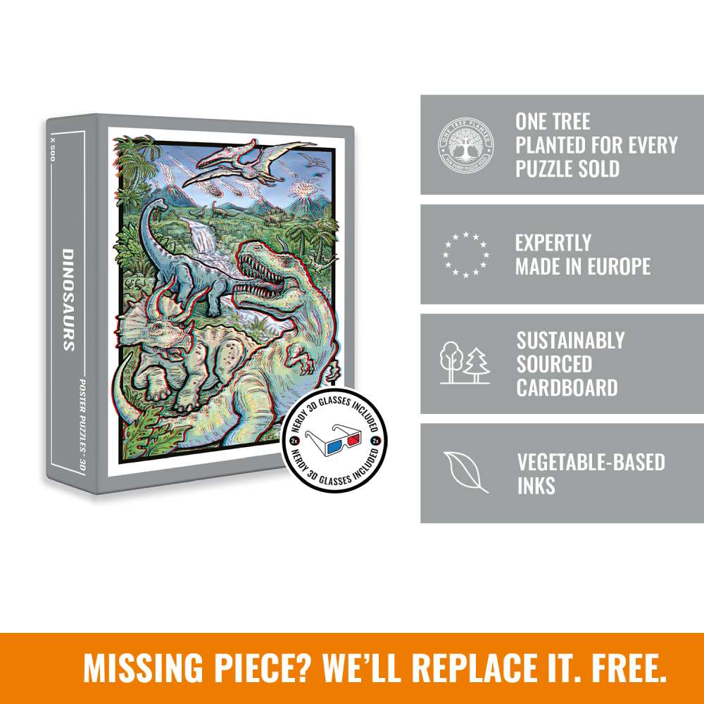Dinosaurs 3D - Casse-tête de 500 pièces
