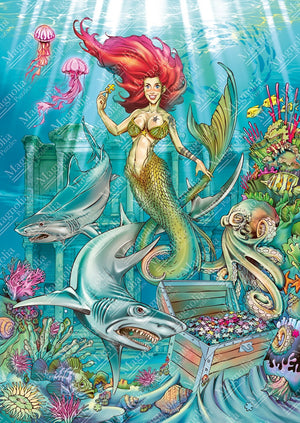 The Puzzler Mermaid - Özgür Gücüyener - Casse-tête de 1000 pièces