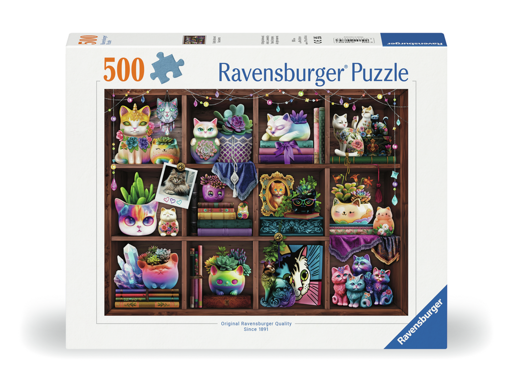 Cubby Cats and Succulents 500-Piece Puzzle