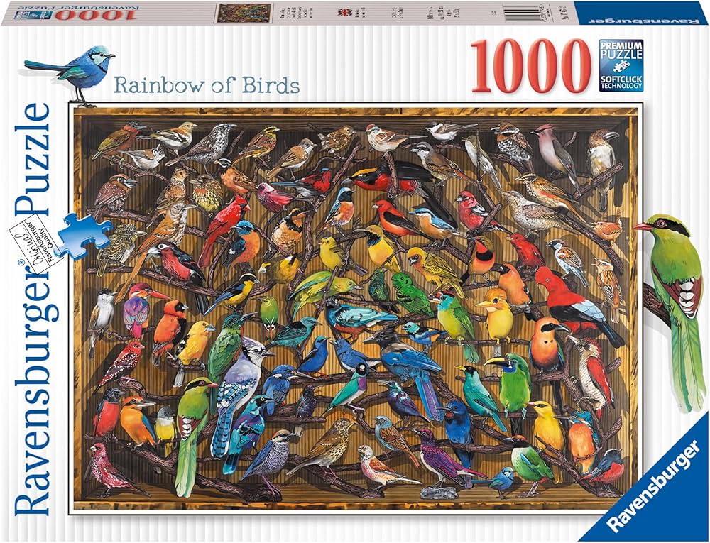 Rainbow of Birds 1000-Piece Puzzle UK IMPORT