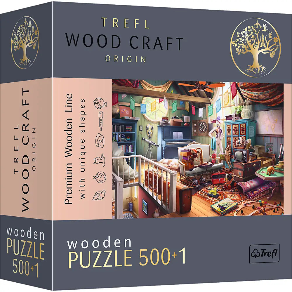 Treasures in the Attic 501-Piece Wooden Puzzle