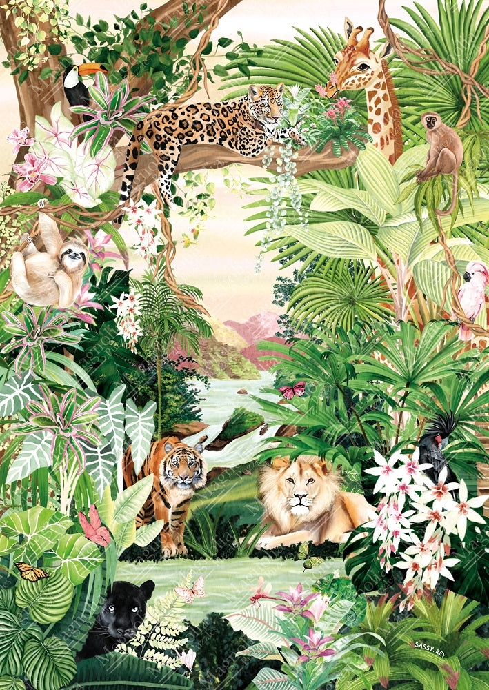 Jungle Oasis- Sarah Reyes<br>Casse-tête de 1000 pièces