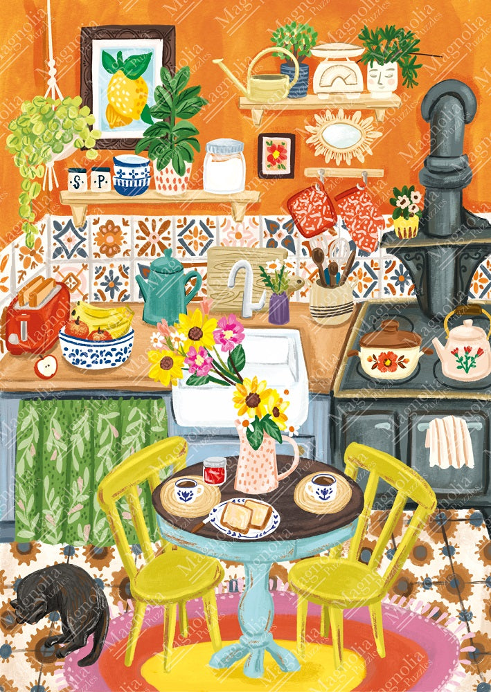 Orange Kitchen 1000-Piece Puzzle