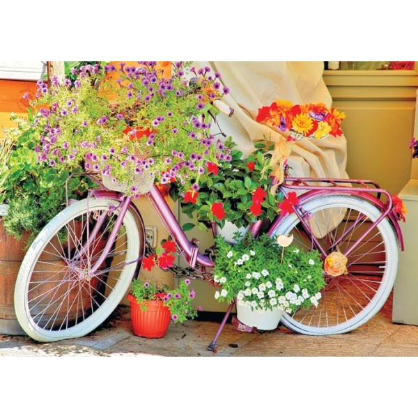 Bicycle with Flowers 1000-Piece Puzzle
