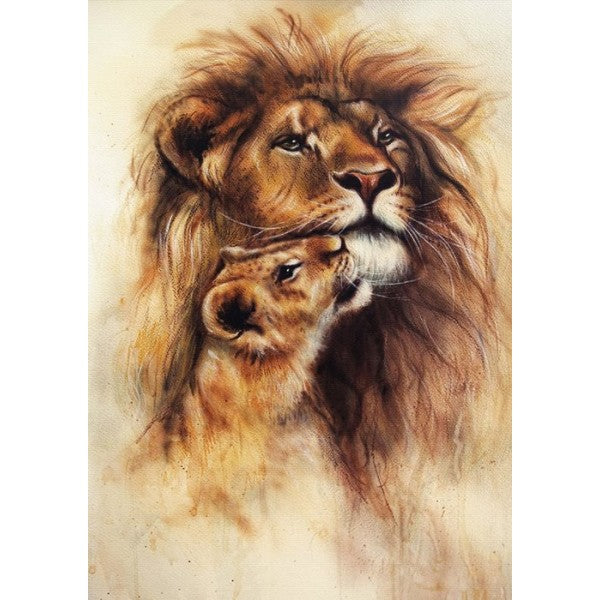 Lion and Her Baby<br>Casse-tête de 1000 pièces