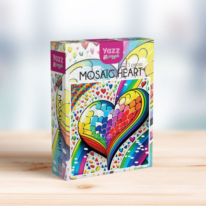 Mosaic Heart 1023-Piece Puzzle