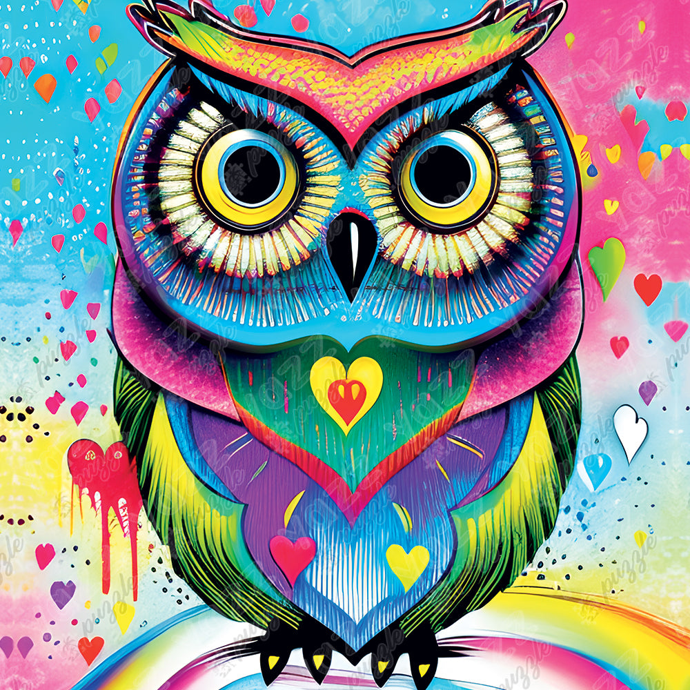 Pop-art Owl 1023-Piece Puzzle