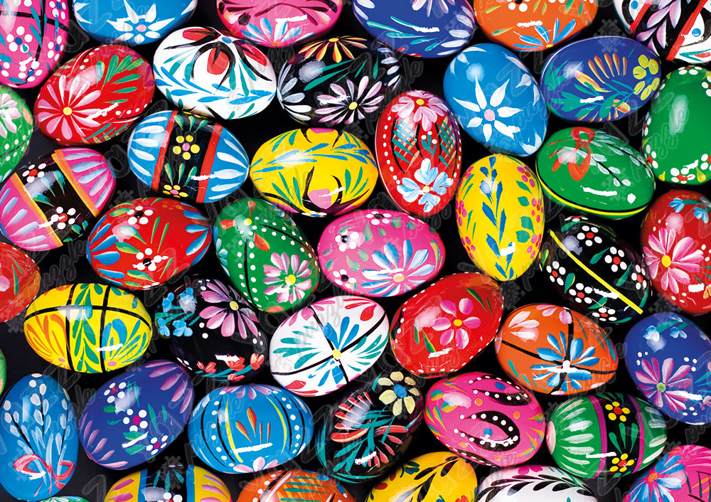 Painted Easter Eggs 1000-Piece Puzzle