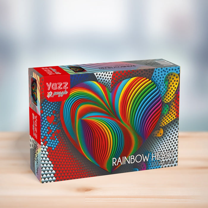 Rainbow Heart 1000-Piece Puzzle