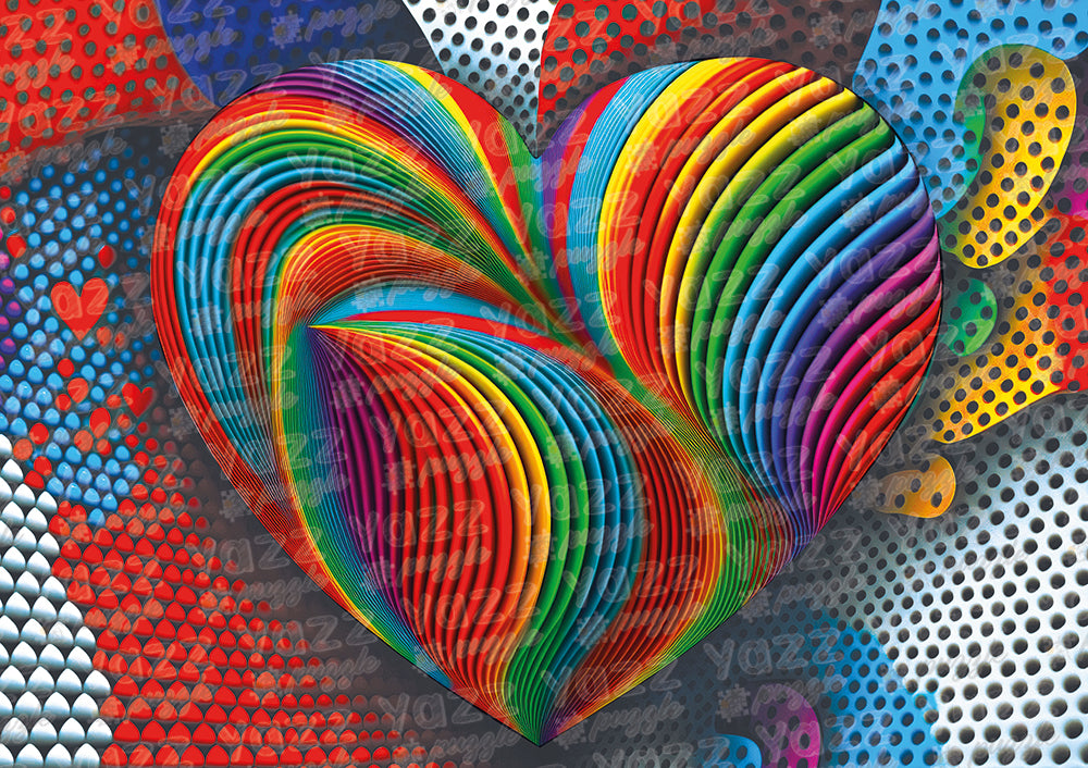 Rainbow Heart 1000-Piece Puzzle