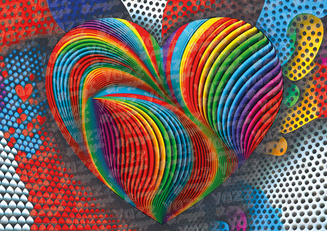 Rainbow Heart - Casse-tête de 1000 pièces