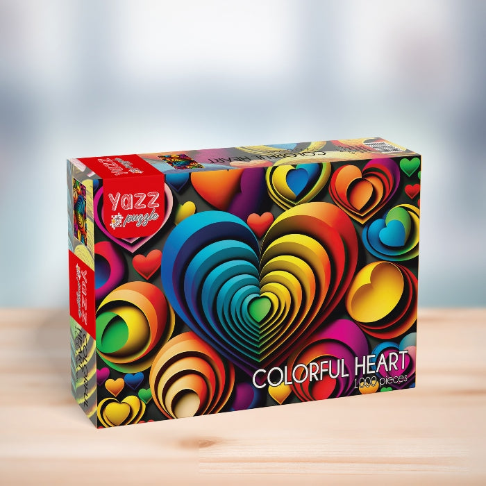 Colorful Heart 1000-Piece Puzzle