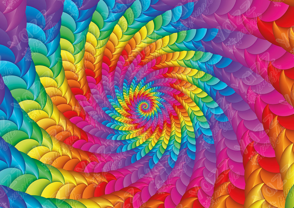 Psychedelic Rainbow 1000-Piece Puzzle