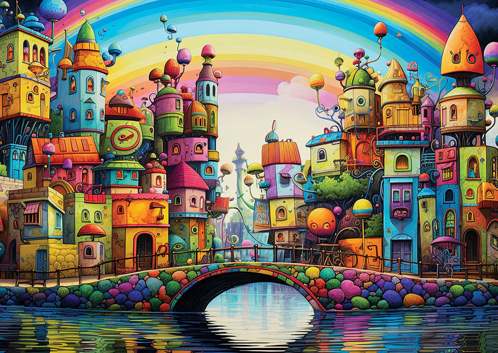Rainbow City<br>Casse-tête de 1000 pièces