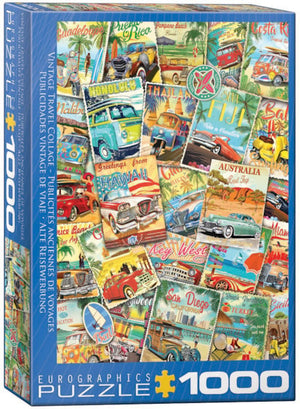 Vintage Travel Collage 1000-Piece Puzzle