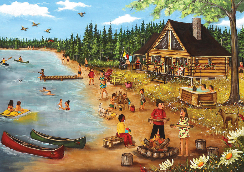 Summer at the Log Cabin 1000-Piece Puzzle