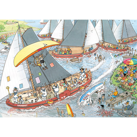 The Cheese Market & Sailboat Race 2x1000-Piece Puzzle