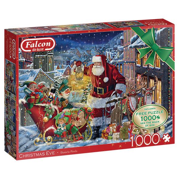 Christmas Eve 2x1000-Piece Puzzle DAMAGED