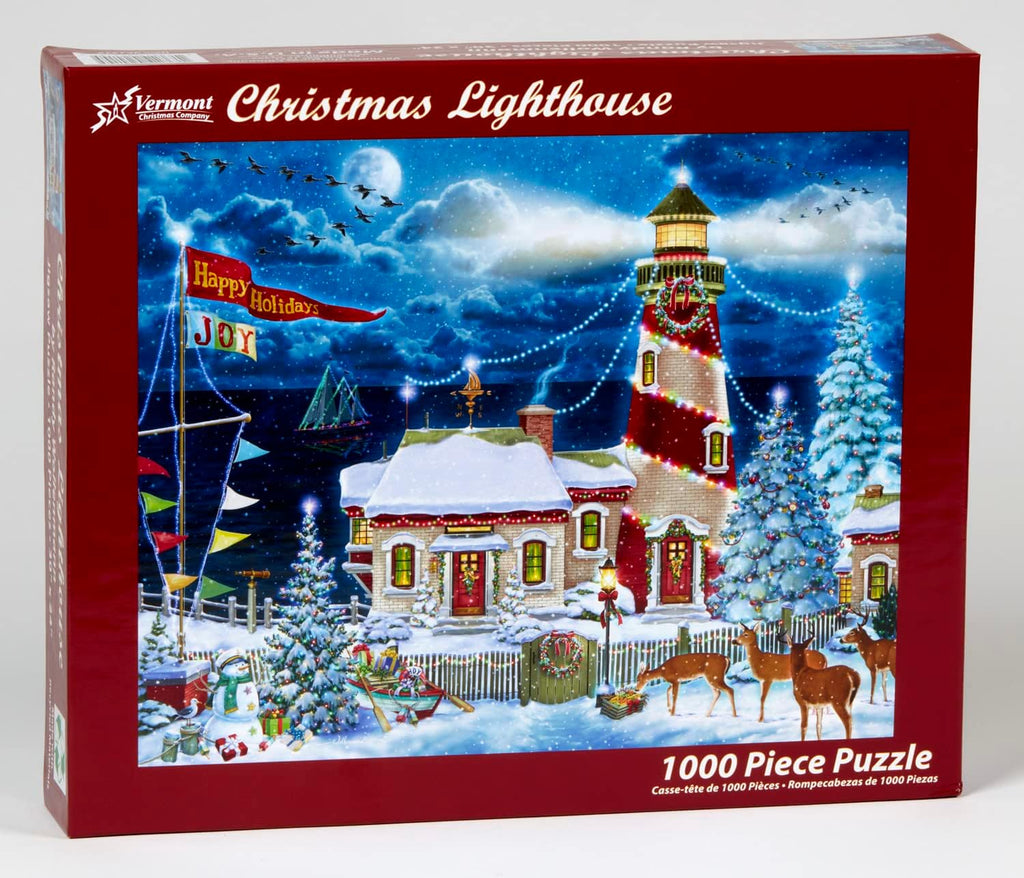 Christmas Lighthouse 1000-Piece Puzzle