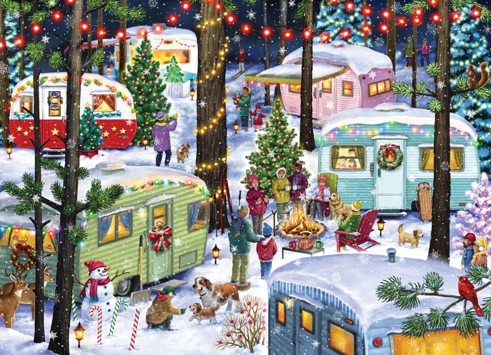 Camping for Christmas 1000-Piece Puzzle