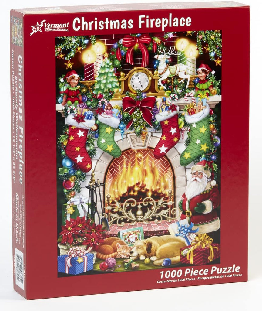 Christmas Fireplace 1000-Piece Puzzle
