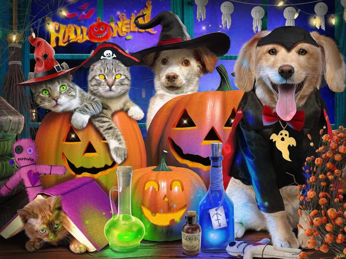 Halloween Pets 550-Piece Puzzle