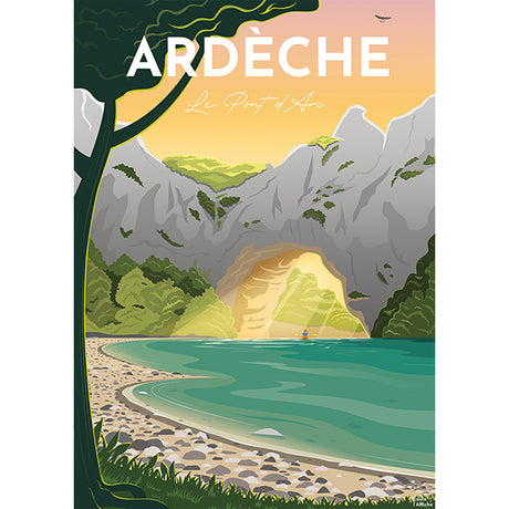 Affiche de l'Ardèche - Casse-tête de 1500 pièces