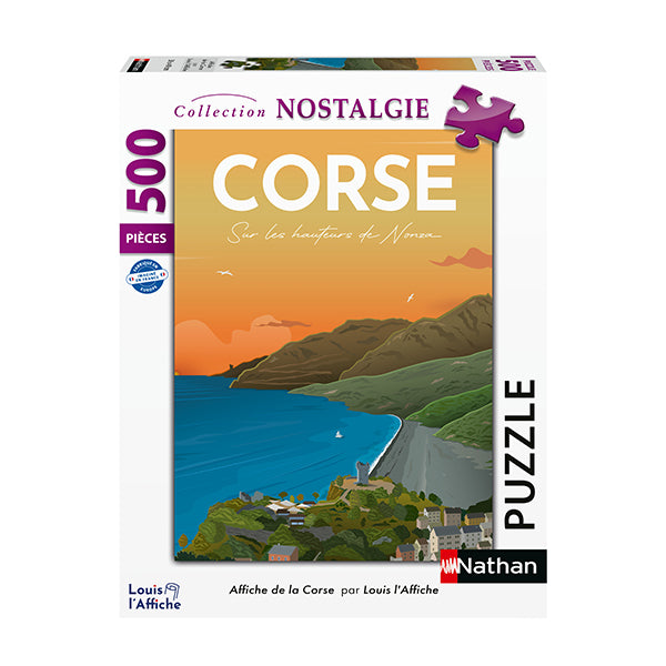 Affiche de la Corse - Casse-tête de 500 pièces