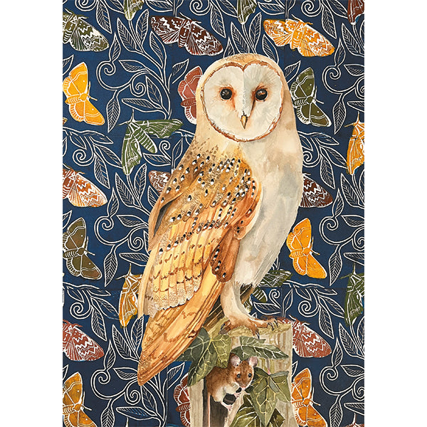 Barn Owl with Mouse 1000-Piece Puzzle