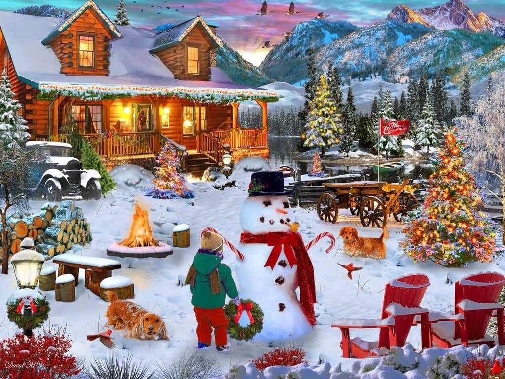 Christmas Cabin 550-Piece Puzzle