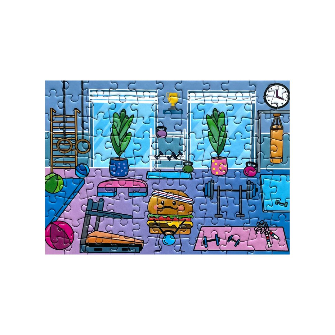 Mr. Burger - At the Gym 99-Piece Puzzle