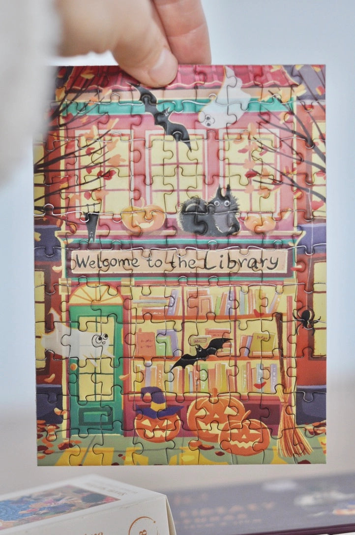 Halloween at the Library - Advent Calendar 2024 13x99-Piece Puzzle