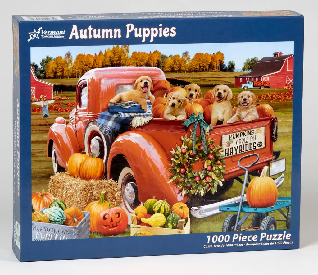 Autumn Puppies 1000-Piece Puzzle
