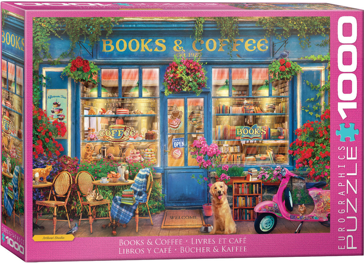 Books & Coffee 1000-Piece Puzzle