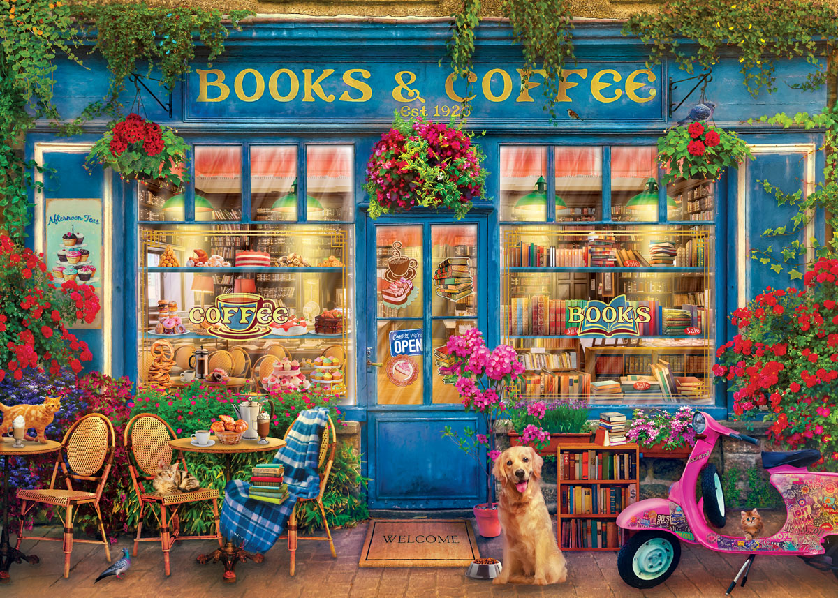 Books & Coffee 1000-Piece Puzzle