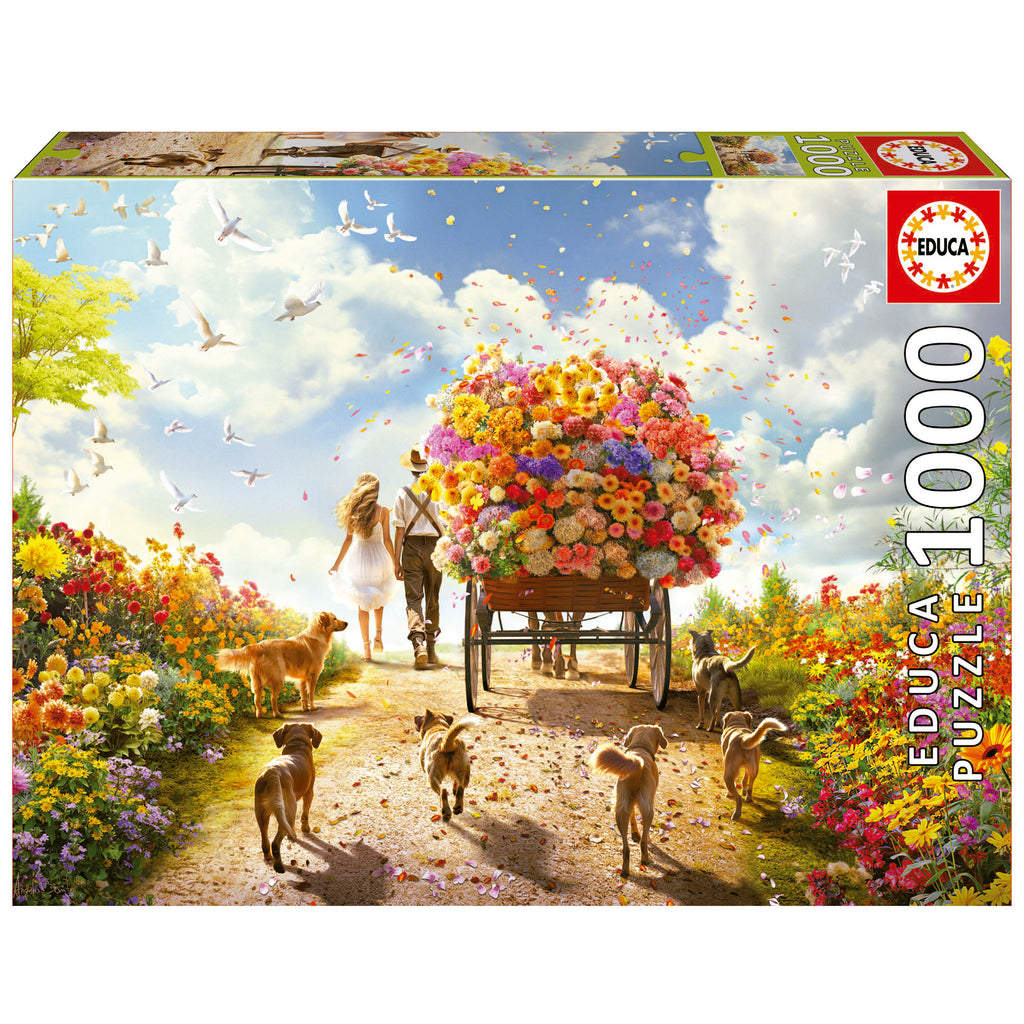 Carrying Flowers 1000-Piece Puzzle