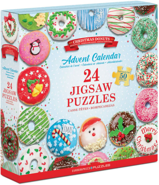 Advent Calendar - Christmas Donuts<br>24 Casse-têtes de 50 pièces