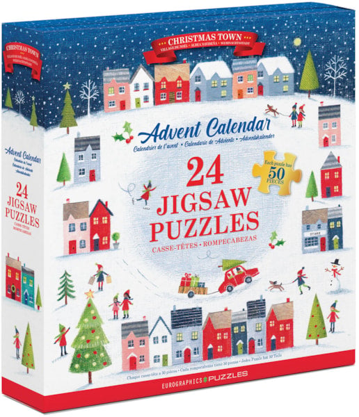 Advent Calendar - Christmas Town<br>24 Casse-têtes de 50 pièces