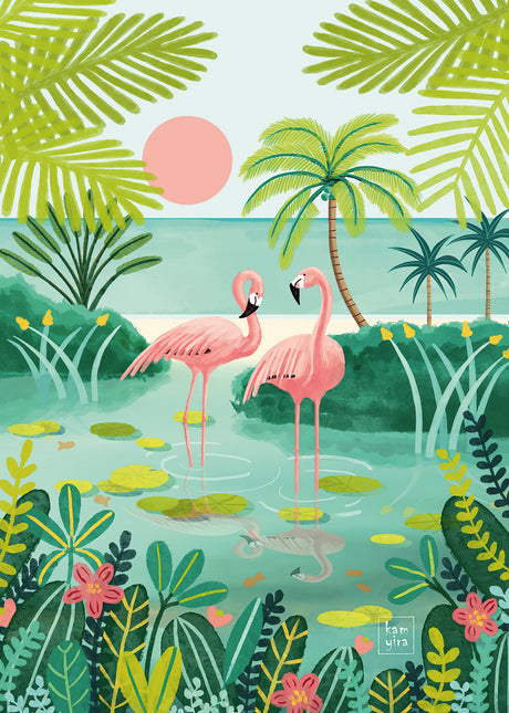 Flamingo 500-Piece Puzzle